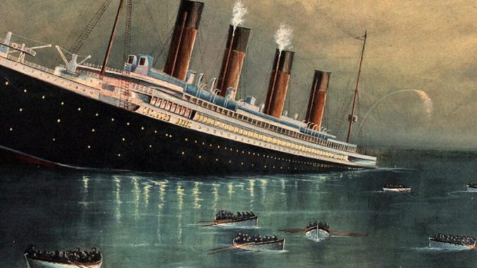 Atlantic-liner-Titanic-Br-1912-sinking-bow-first-1912-with-eight-full-lifeboats-nearby-and-an-iceberg-in-the-distance_banner-1024x580-1